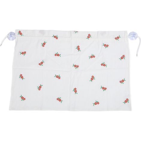 Store coton pare-soleil voiture motif floral, store latéral universel blanc, protection solaire pour fenêtre (1/5)