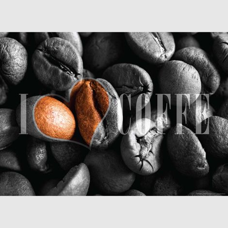 Poster intissé - J'adore le café - 155x110 cm (1/4)