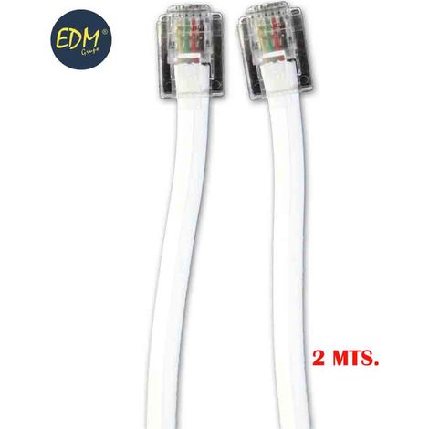 Prolunga telefonica 2m EDM 4 vie maschio-maschio