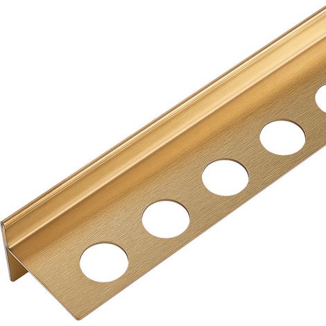 Balneo Profil latéral gauche incliné pour douche, au sol 120cm, acier inoxydable, finition gold, Pente de 1,5%