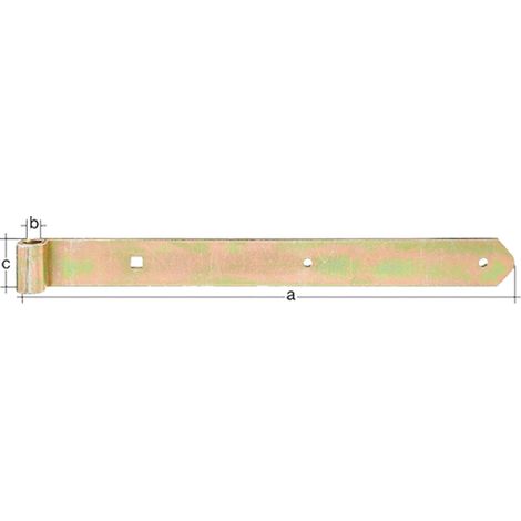 GAH Alberts Charnière L.1.000x20x60mm S.8mm D.20mm STA galv.jaune galv.rd - 312398 (1/3)