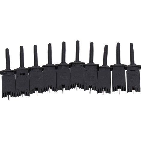 Lot de 10 pinces de test pour circuits intégrés CMS, mini-sondes de connexion pour analyseur logique et expériences électroniques (1/5)