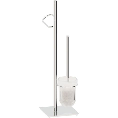 BELTRAN 19622 CASTELLON Escobillero Portarrollo Inox B/Metal Cuadrada - ref: 064-19622