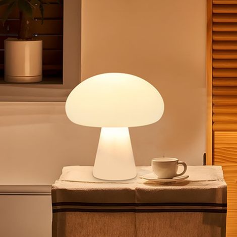 Lampe de table décorative, 3 couleurs, variateur d'intensité, lampe de chevet champignon, rechargeable par USB (1/5)