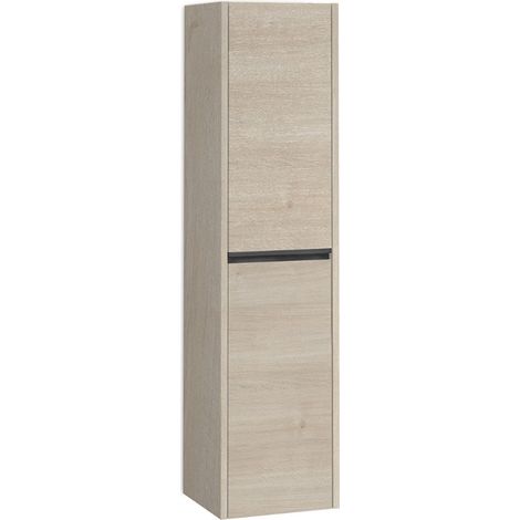 Columna Baño Suspendida 1 Puerta 140 x 34,9 x 32,2cm Alpine Tirador Negro