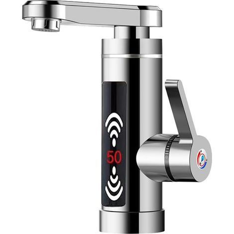 Elektrischer LED-Wasserhahn, Durchlauferhitzer, 3-kW-Edelstahl-Sofortwarmwasserhahn, Küchenwasserhahn (1/5)