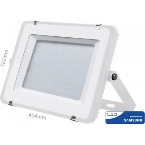 Faro Led Flood Light 150W IP65 Bianco Neutro Super Slim 52mm Carcassa Bianca Samsung Garanzia 5 Anni SKU-479