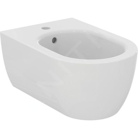 Ideal Standard Blend - Bidet suspendu, 355x540 mm, avec trop-plein, trou pour robinet, blanc T375001