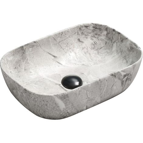 Mexen Rita lavabo de comptoir 45 x 32 cm, Gris pierre - 21084598 (1/2)