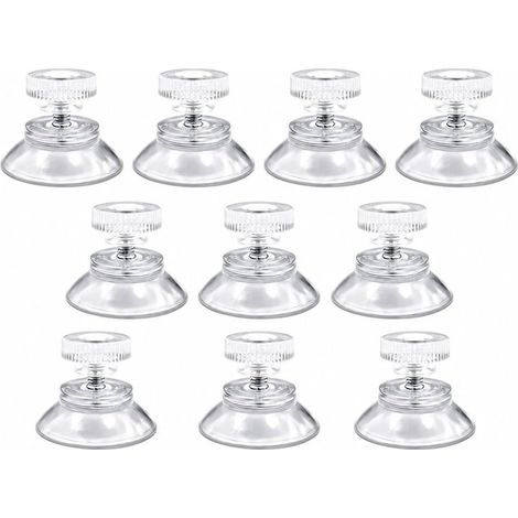10PCS Ventouses Transparentes - Ventouse Table en Verre/Ventouses pour Rideaux Camping Car - Adapté aux Rideaux Isolants Camping Car, Fenêtres en Verre, Plans de Table Vitrés, Pare-Soleil (1/5)