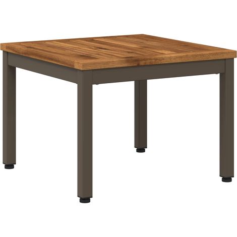 Mesa de centro Natural y Café 49 x 48,5 x 36 cm vidaXL (1/5)