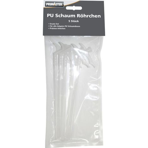 Primaster PU Schaum Röhrchen 5 Stück Ersatzaussprühröhrchen Aussprühadapter