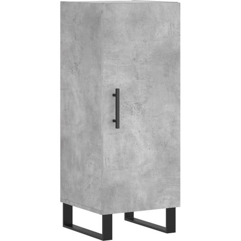 Aparador buffet cómoda mueble mueble de almacenaje organizador cocina salón salón 34,5 x 34 x 90 cm madera contrachapada gris 020031889 (1/5)