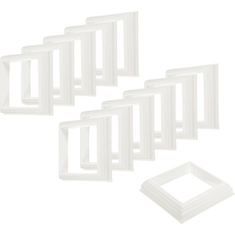 12 Pcs Jupes De Poteau En Vinyle Blanc 5" x 5" Couvre-Base En PVC (1/5)