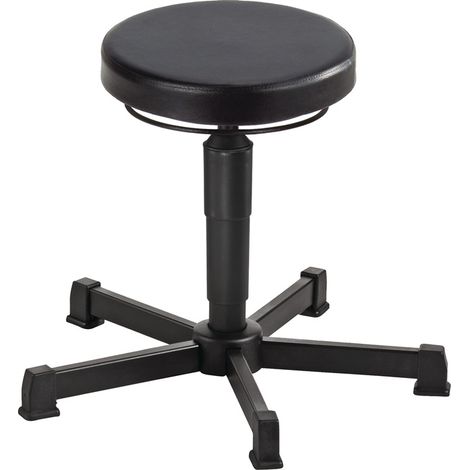MEY Drehhocker mit GleiterPU-Schaum schwarz Sitzhöhenverstellung 360-490 mm Hocker