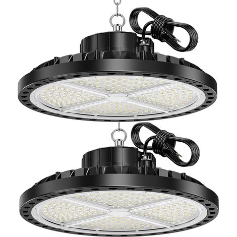 Projecteur LED Industriel, 200W 28000LM Eclairage LED Garage, 2 PACK (1/5)
