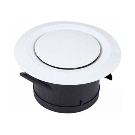 Bouche d'extraction et d'insufflation d'air Ø120, SL.GT 3 griffes articulées - Grille de ventilation plastique ronde orientable - Ventilation par ventilateur (1/5)