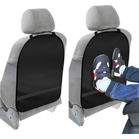 2 protections de dossier pour siège de voiture, imperméables, Oxford, protection pour siège de voiture, protection contre les piétinements, siège arrière pour enfants, chiens, sièges arrières (1/5)