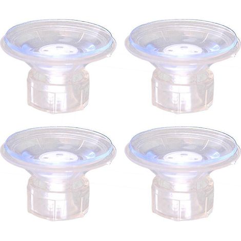 Lot de 4 ventouses transparentes en plastique avec boulon pour fixation murale, idéales pour la cuisine, le bureau et la salle de bain.