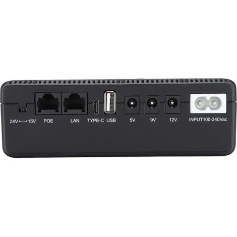 8800mAh PoE USV-Backup-Akku, 15V/24V USB-Anschluss, 5V/9V/12V Ausgang, Unterbrechungsfreie Stromversorgung, 100-240V EU-Ministecker (1/5)