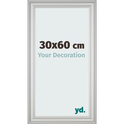 yd. - Cadre photo 30x60 - Argent Mat - MDF - Lazio