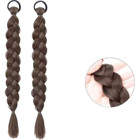 Paire d'extensions de queue de cheval - Postiches à clips effet naturel (1/3)