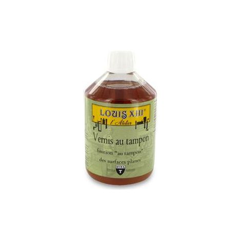 Vernis au tampon incolore 500 ml – Finition brillante pour bois dur – Application facile sur surfaces planes – Entretien bois professionnel – Avel