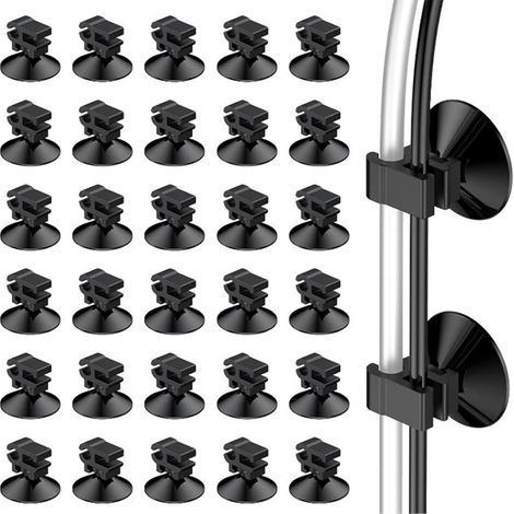 Lot de 30 clips de fixation multifonctions pour aquarium avec ventouse, maintien stable pour appareils, installation rapide (1/5)