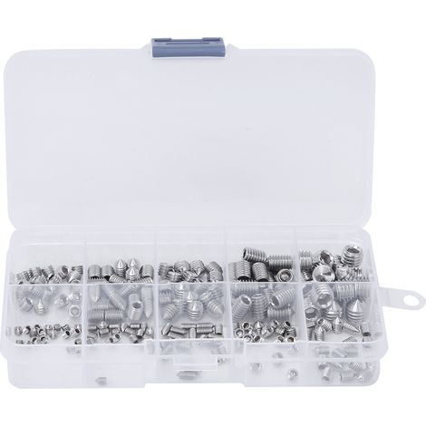 200 vis sans tête à six pans creux coniques en acier inoxydable pour instruments de précision M3/M4/M5/M6/M8