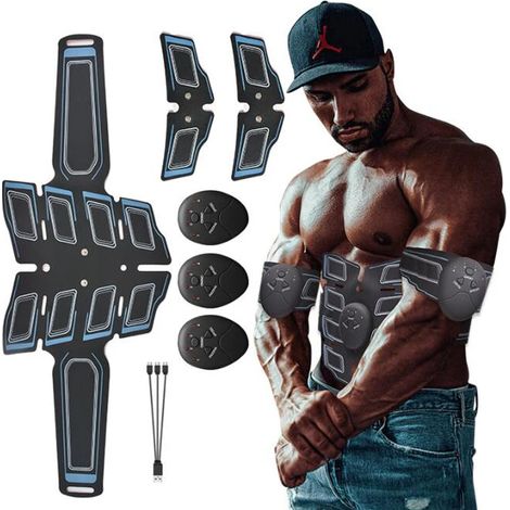 Kabelloser elektrischer Muskelstimulator (EMS-Myostimulator) für Gesäß, Hüften und Bauch – Schlankheitsmassagegerät für Körper und Fitness – AquaForge