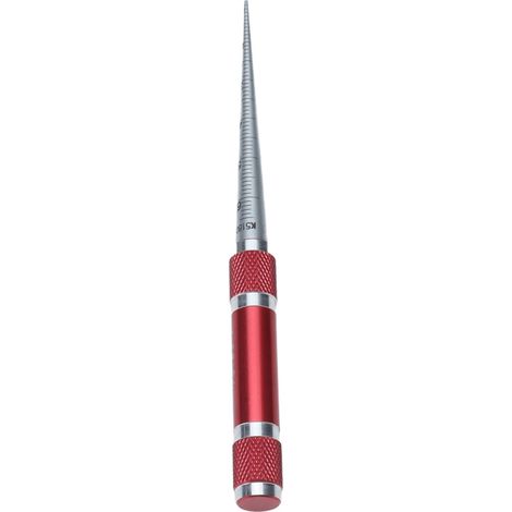 Jauge de perçage conique acier inoxydable mesure diamètre intérieur tuyau plastique 1-6.5mm (1/5)
