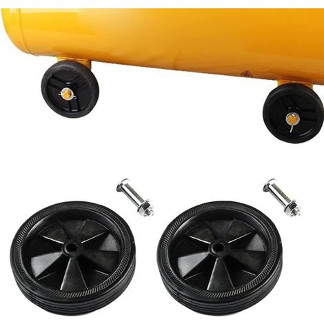 Set of 2 casters for air compressors, air compressor accessories, 14.8 cm wheels, shock-absorbing, anti-slip, quiet (1/5)
