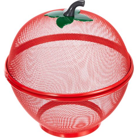 Excelsa Apple Cestino Frutta, Acciaio, Rosso (1/4)