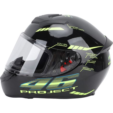 Casque Moto Bluetooth Intégré Appel Mains Libres Bande Réfléchissante Nuit Modulable Intégral Sport Noir Taille L Tour de Tête 59-60cm (1/5)