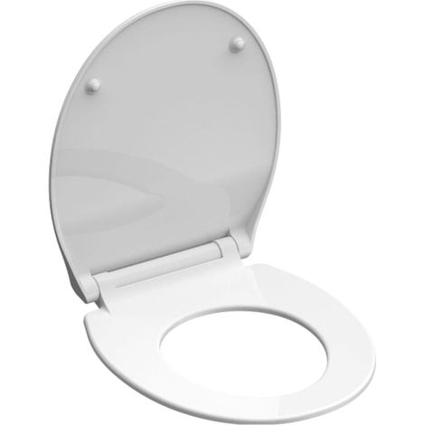 SCHÜTTE WC-Sitz aus Duroplast mit Absenkautomatik und Schnellverschluss Toilettendeckel Uni Klodeckel Einfarbig 82700