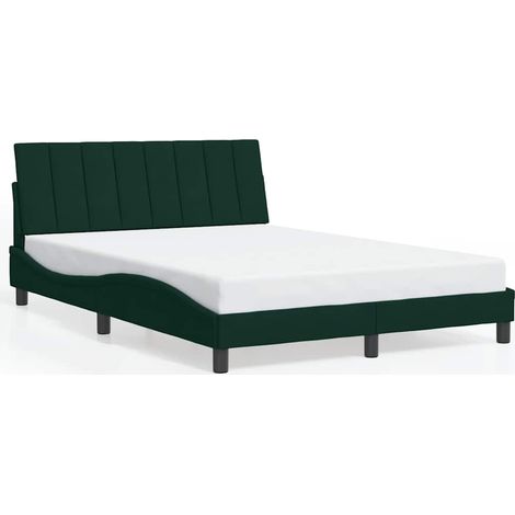 Maison Exclusive - Cadre de lit sans matelas Hanko vert foncé 120x200 cm velours (1/5)