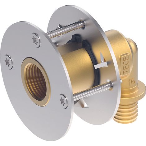 TECEflex traversée murale, avec bague de pression, bronze au