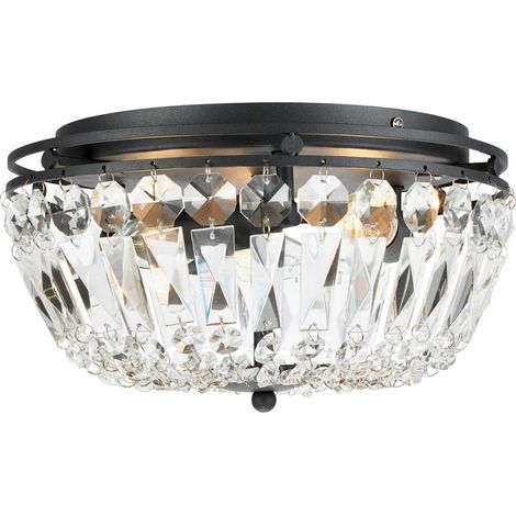 Markslojd VASA - Plafonnier Cylindrique Cristal Chrome, E14 (1/3)