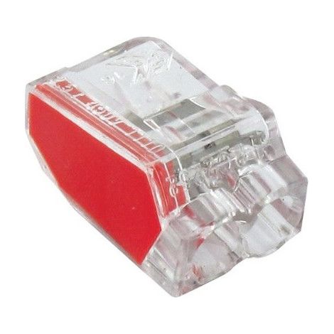 Lot de 200 bornes de connexion 2 fils 1 à 2,5mm² – Tenue en tension 450V – Intensité 24A – Installation par insertion directe – Pour fils rigides et semi-rigides – BLM
