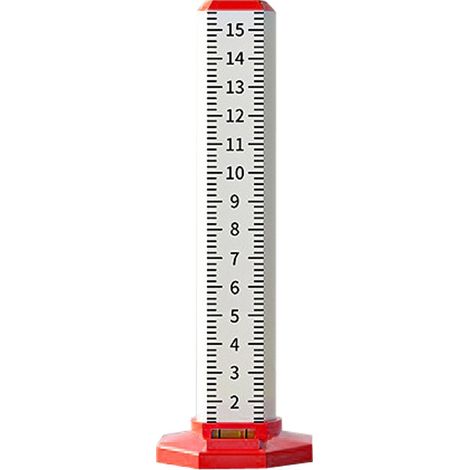 Règle de niveau à bulle pour carrelage, instrument de mesure de hauteur, outil de positionnement pour maçons et poseurs de pavés (blanc avec aimant) (1/5)