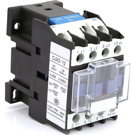 Contacteur sur rail CJX2-1210, contacteur électrique industriel (24 V CA)