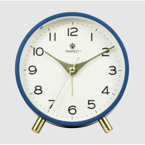 Reloj despertador de cuarzo azul BB-11007 perfecto