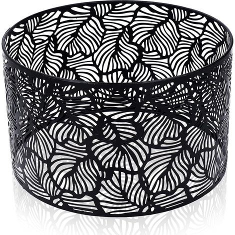 Abat-jour pour ampoules E14/E27, 25 x 16 cm, noir, style moderne, universel, pour lampe à dissiper la chaleur