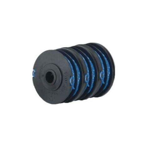 Lot de 3 bobines double fil RYOBI RAC123 - Diamètre 1.65mm - Pour coupe-bordures électriques (1/3)