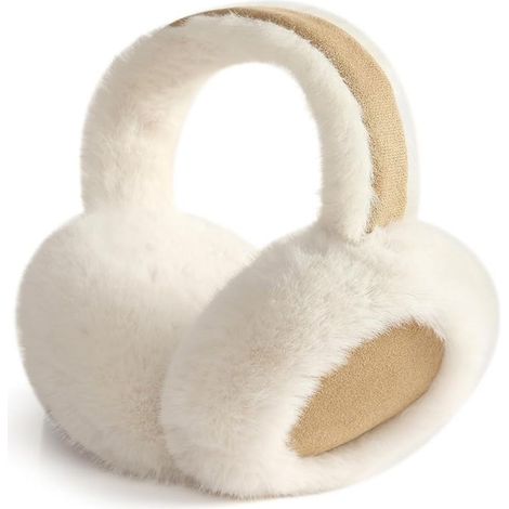 Cache-Oreilles - Fourrure Synthétique - Bandeau Flexible Pliable - Pour Adulte Homme Femme - 2 Pièces