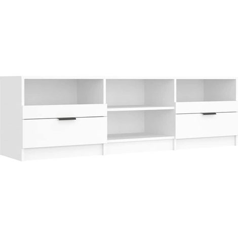 Meuble TV, Étagère TV, Meuble de Salon, Blanc 150x33,5x45 cm Bois d'ingénierie OIB4812E (1/5)