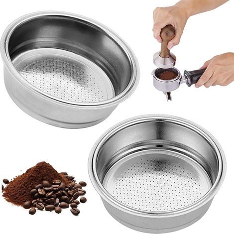 2 Pièces 51Mm Filtre À Café, Porte Filtre À Café En Acier Inoxydable, Filtre À Café Réutilisable En Acier Inoxydable Filtres Pour Cafetières Pressurisées 1 Tasse Et 2 Tasses (1/5)