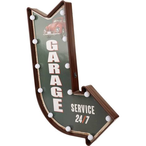 Placa luminosa de pared de plastico azul 43x64x10
