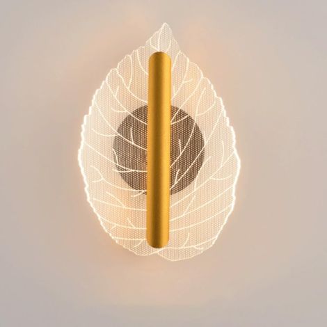 Applique dorée murale à intensité variable, LED 7 W en acrylique, idéale pour une table de chevet ou un salon, moderne (1/5)