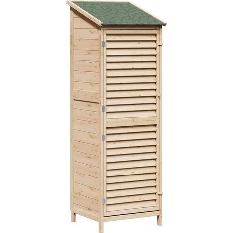 Chalet de jardin naturel, 59 x 56 x 176 cm, bois de cèdre massif (1/5)